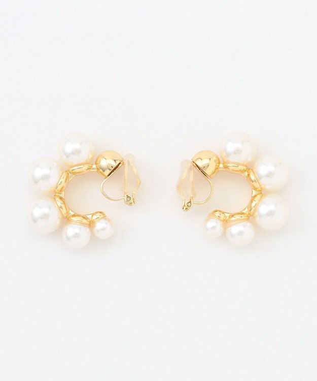 自由区 【カタログ掲載】パールサークル イヤリング ゴールド