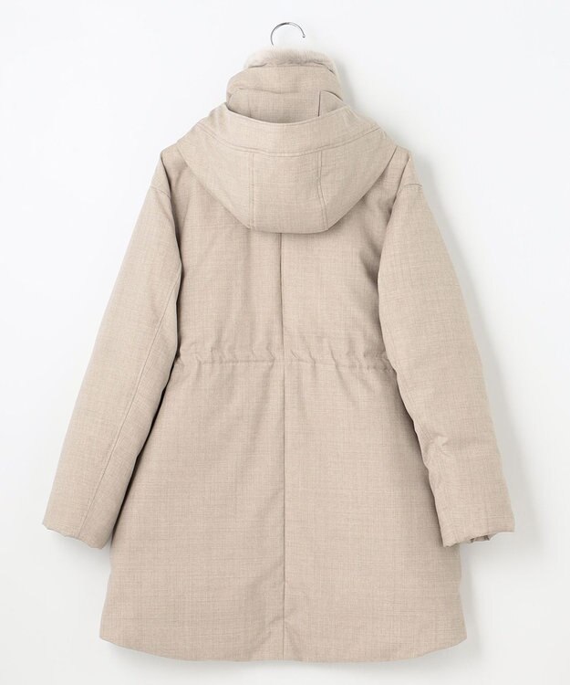 自由区 【ファー取り外し可】ライトウールダウン ベージュ系