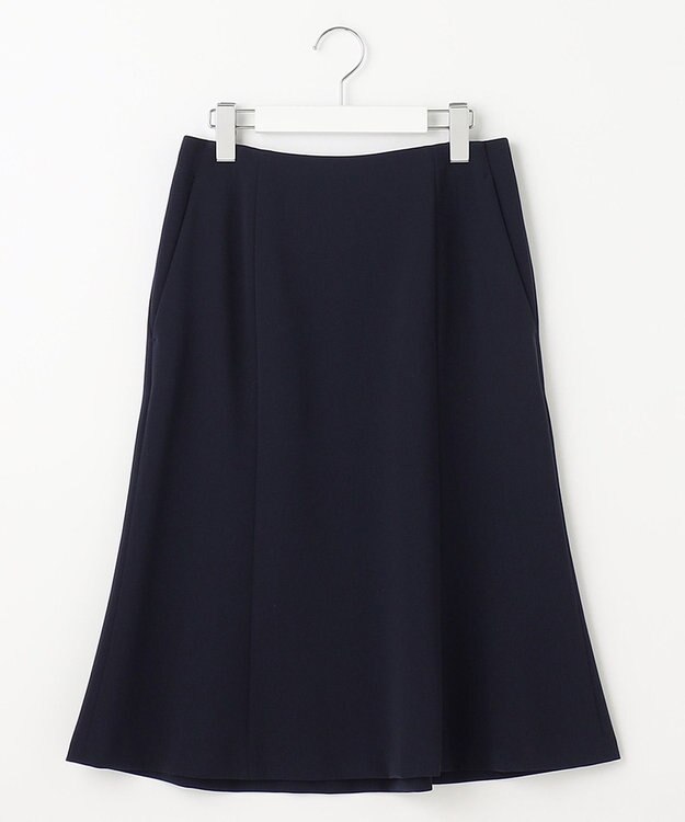 23区 【セットアップ対応】トリアセダブルジョーゼット スカート ネイビー系
