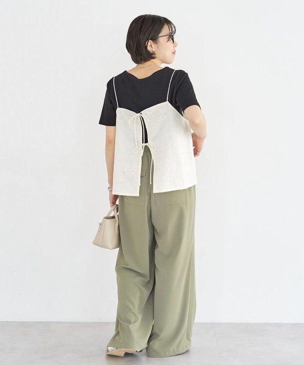 Green Parks 前後２ＷＡＹレース刺繍ビスチェ Ivory