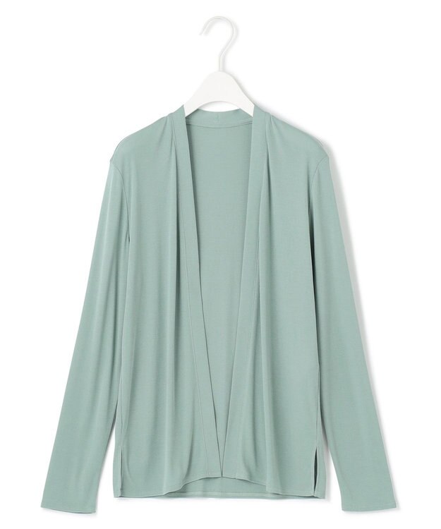 ICB 【WEB限定カラーあり・接触冷感・UVカット】PINION ショートカーディガン ティールグレー系