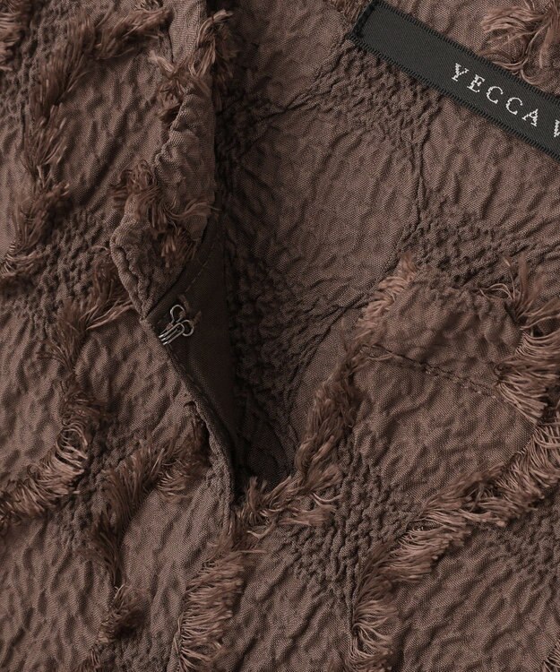 YECCA VECCA ジャガードフリンジブラウス Mocha