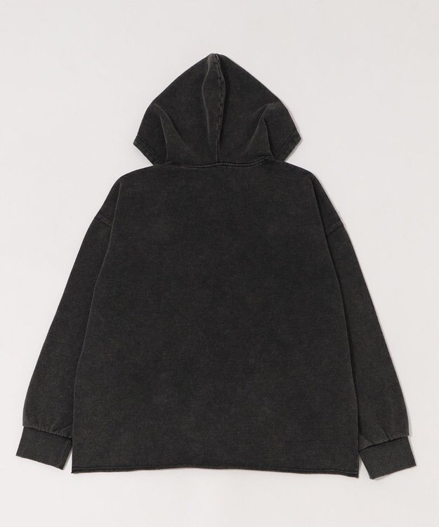 WEGO 【ユニセックス着用ITEM】ヴィンテージグラフィックキーネックプルパーカー ブラックその他