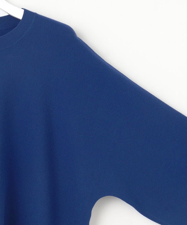 自由区 L 【セットアップ対応・洗える】レーヨンストレッチプルオーバー ニット ブルー