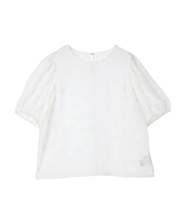 Green Parks ・ＥＬＥＮＣＡＲＥ　ＤＵＥ　フラワージャカードブラウス Off White