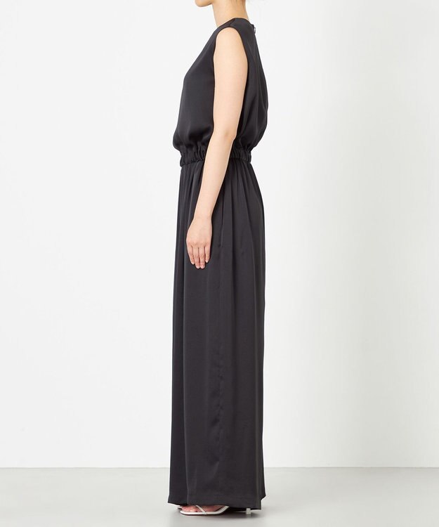 NAVE 【Nave・洗える】ヴィンテージサテン オールインワン ブラック系