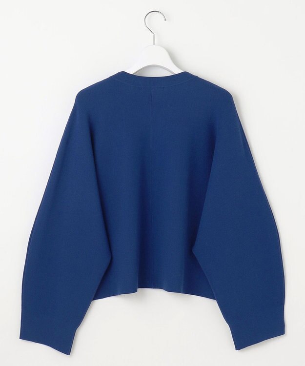 自由区 【セットアップ対応・洗える】レーヨンストレッチプルオーバー ニット ブルー