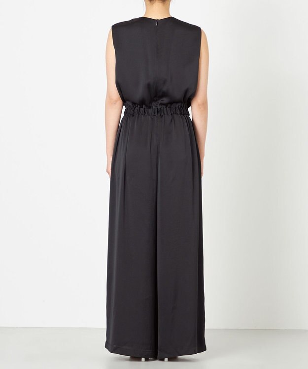 NAVE 【Nave・洗える】ヴィンテージサテン オールインワン ブラック系