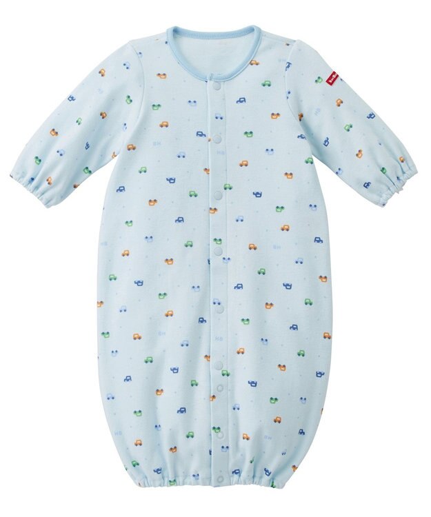 MIKI HOUSE HOT BISCUITS 出産準備セット 通年用(総柄) ブルー