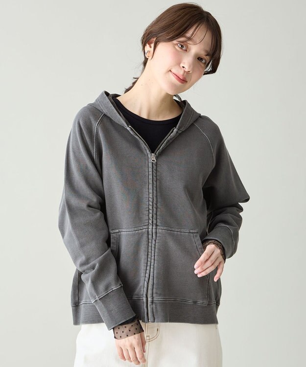 ANY ピグメントパーカー スレート