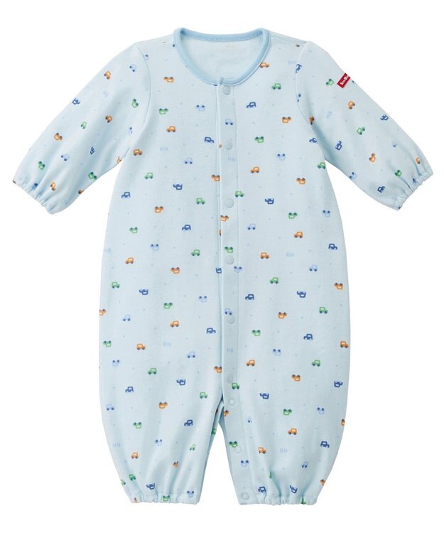 MIKI HOUSE HOT BISCUITS 出産準備セット 通年用(総柄) ブルー