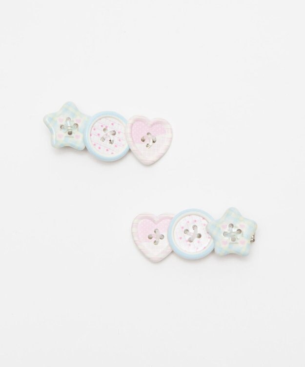 WEGO L2Pモチーフボタンヘアクリップ 柄3