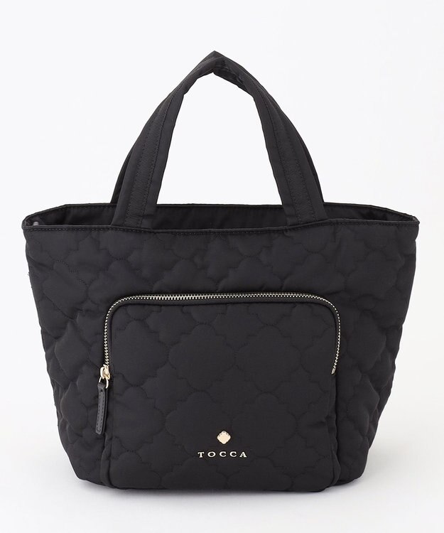 TOCCA 【撥水】CHECKER CLOVER QUILT BAG トートバッグ ブラック系