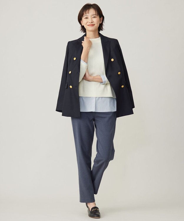 J.PRESS LADIES オックス ダブル テーラードジャケット ネイビー系