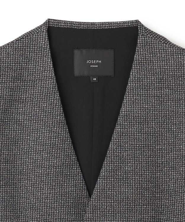 JOSEPH HOMME 新素材【ストレッチ/セットアップ対応】クリアドビージャージー ジレ ライトグレー系