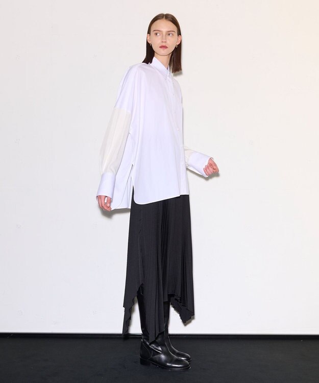 JOSEPH ニットウィーブプリッセ　スカート Black