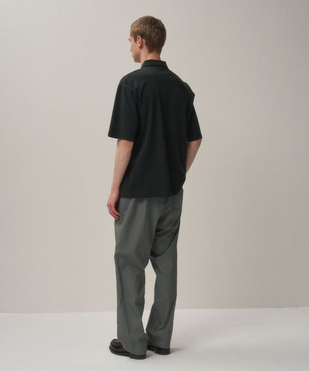 ATON AGING FRESCA PLATE | ルーズフィットポロシャツ - UNISEX CHARCOAL GRAY
