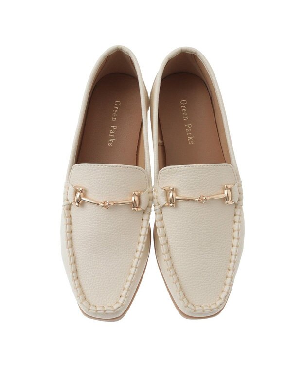 Green Parks ソフトビットローファー Ivory