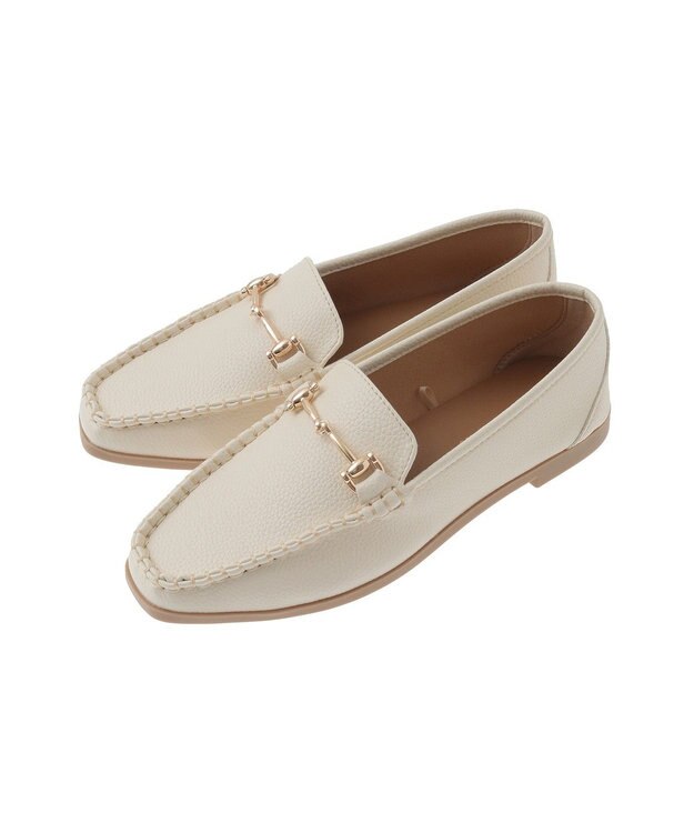 Green Parks ソフトビットローファー Ivory