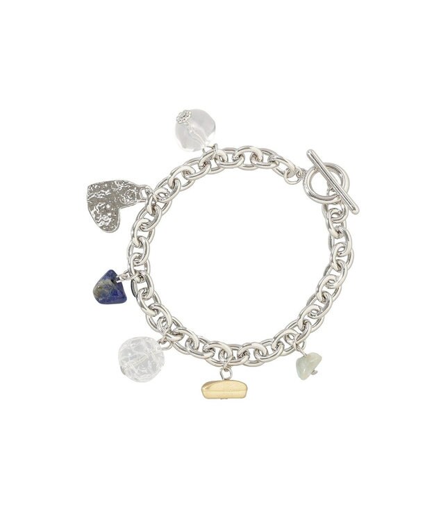 earth music&ecology ストーンＭＩＸチャームブレスレット Silver