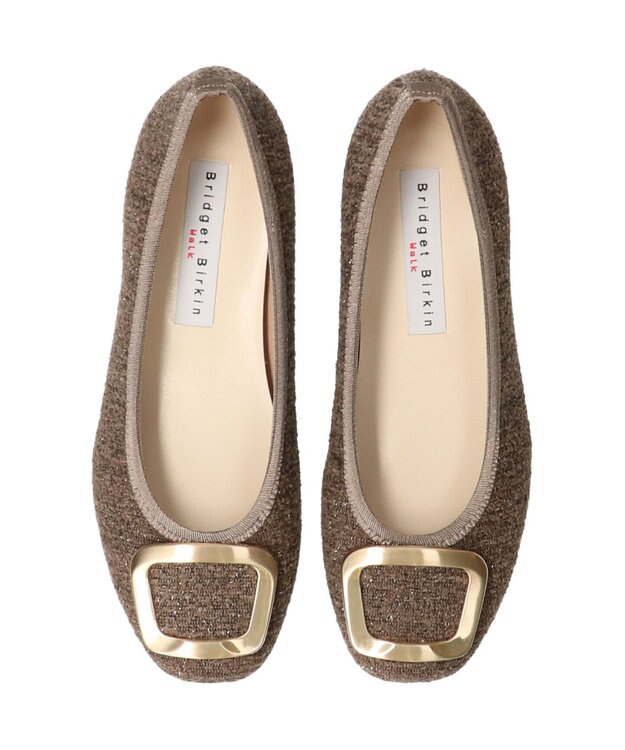 Bridget Birkin ＜3E＞【Bridget Birkin Walk】バックルモチーフウォーキングパンプス オーク雑材