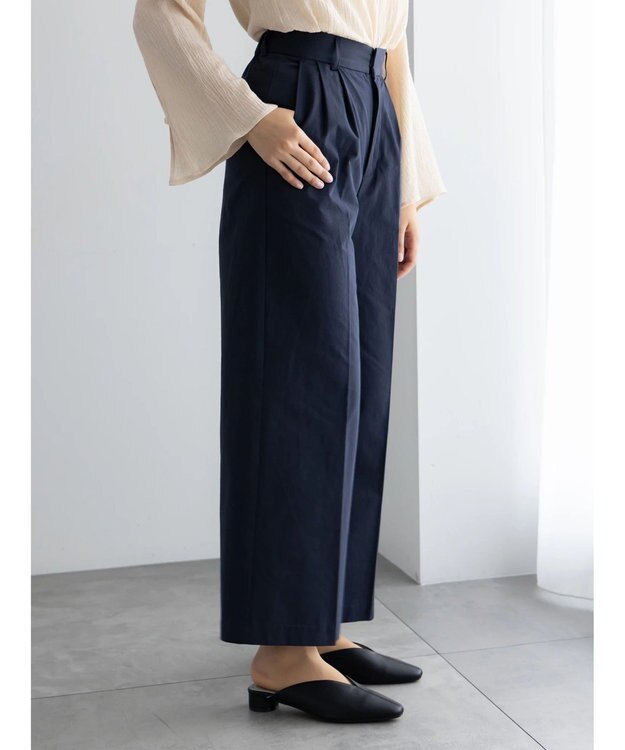 Te chichi 2タックチノパンツ【AOYAMA FASHION ASSOCIATION × Te chichi】 ネイビー