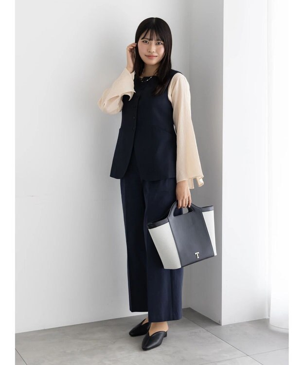 Te chichi 2タックチノパンツ【AOYAMA FASHION ASSOCIATION × Te chichi】 ネイビー