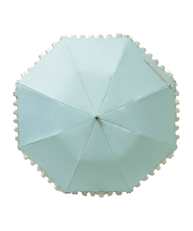 MOONBAT 【一級遮光/晴雨兼用】LANVIN en Bleu (ランバン オン ブルー)  折りたたみ日傘 シャイニーフリル 遮光 遮熱 UV サックスブルー