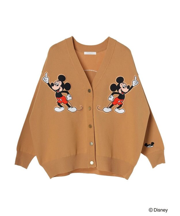Green Parks ミッキーマウス・クラブ／パッチワークカーディガン Camel
