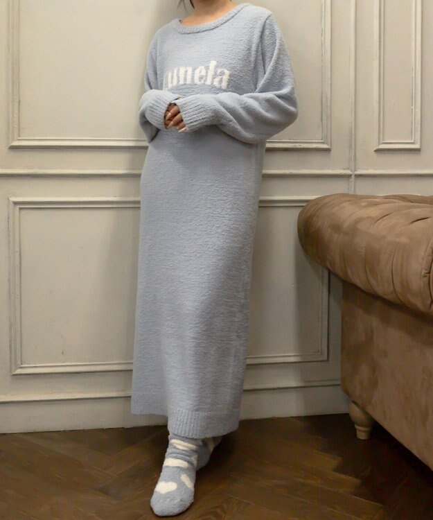 WEGO ロゴワンピース ブルー