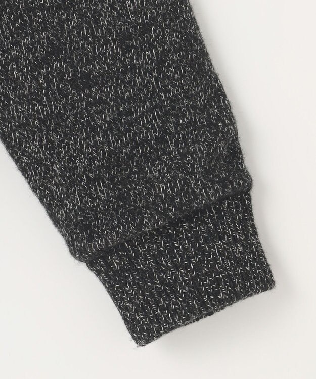 JOSEPH ABBOUD MOUNTAIN 【イタリア糸使用/サスティナブル素材/裏地付き/ライナードッキング対応】 コットンウール ニット アウター ブラック系