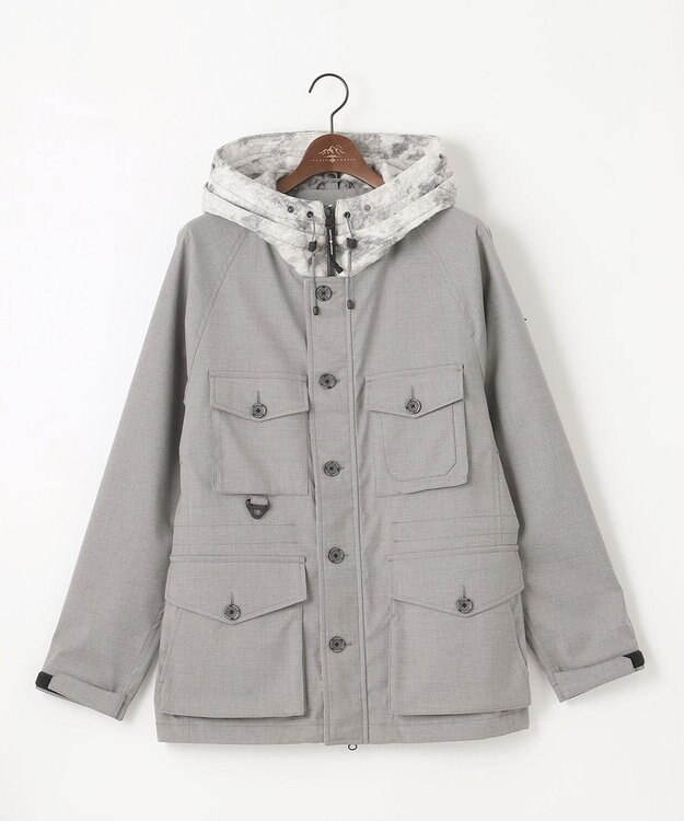 JOSEPH ABBOUD MOUNTAIN 【撥水/ライナードッキング対応】スライバー カモフラージュコンビ パーカー ライトグレー系