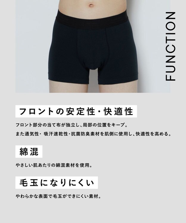 WACOAL MEN WACOAL MEN N.HOOLYWOOD COMPILEコラボ ボクサーパンツ 【気持ちいいパンツ】 綿混 フロントの安定性・快適性 毛玉になりにくい素材 前閉じ WT3423 /ワコールメン ブラック