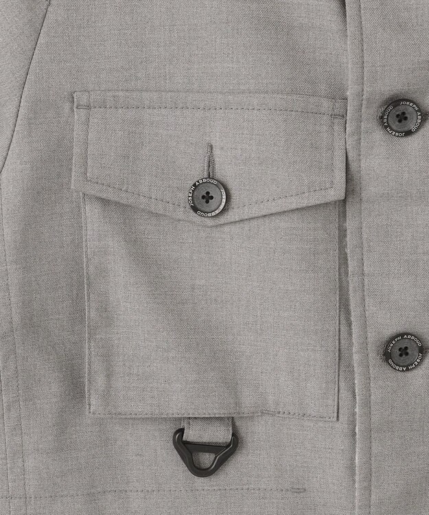 JOSEPH ABBOUD MOUNTAIN 【撥水/ライナードッキング対応】スライバー カモフラージュコンビ パーカー ライトグレー系