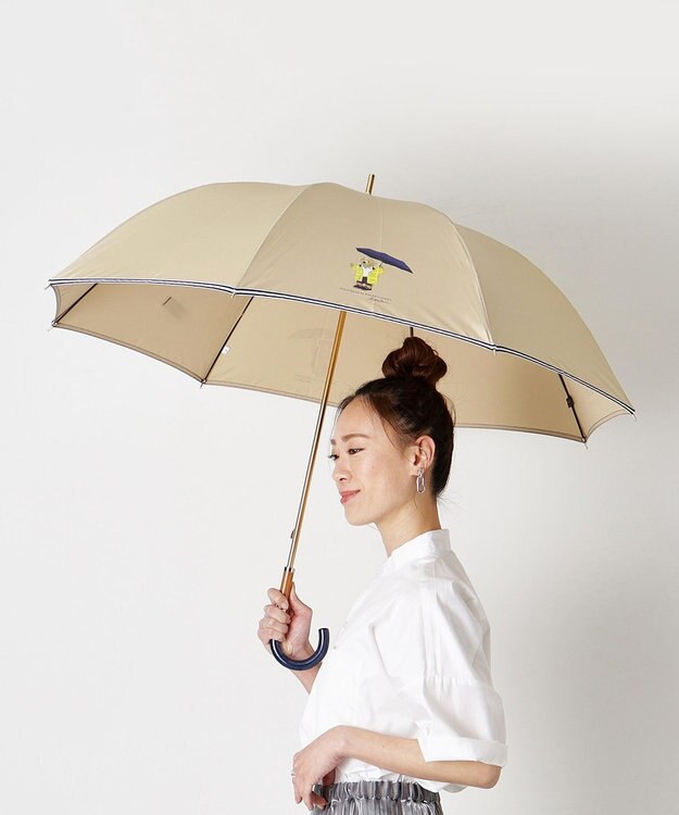 MOONBAT 【雨傘】POLO RALPH LAUREN（ポロ ラルフローレン）長傘 ツイル無地×RAIN BEAR ベージュ