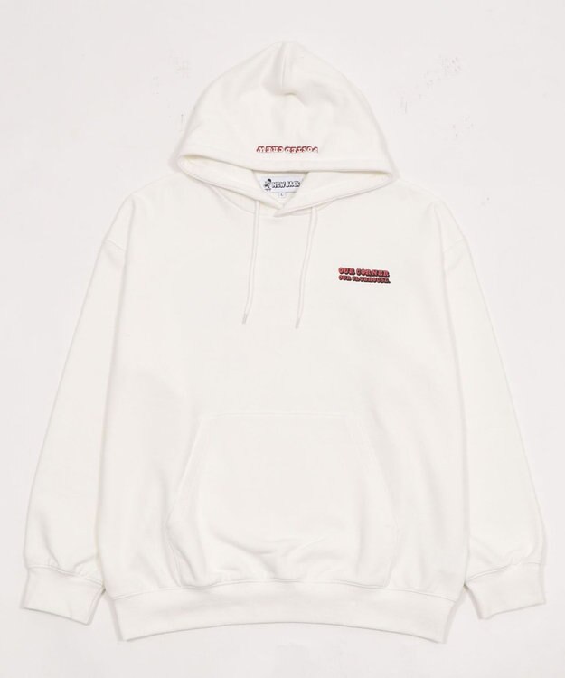 WEGO 【ユニセックス着用ITEM】別注NEWJACKグラフィックプルパーカー ホワイト