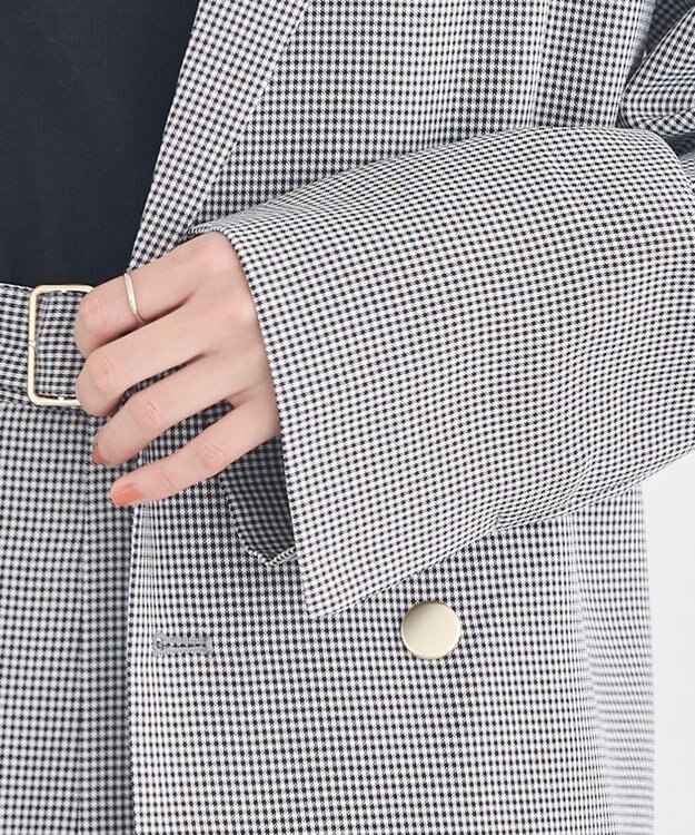 earth music&ecology 【セットアップ対応】アソート金ボタンジャケット チェック