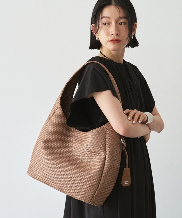 russet メッシュワンハンドルトート(CE-1768) Oak
