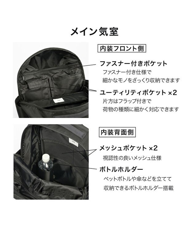 ACE BAGS & LUGGAGE ace. シルパック ビジネスリュック  B4サイズ 15.6インチPC収納 軽量 68882 エース ブラック