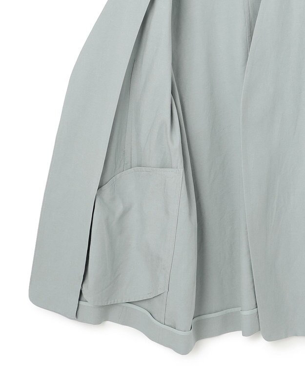 ICB 【洗える】 Unleash ノーカラージャケット ジェイドグレー系