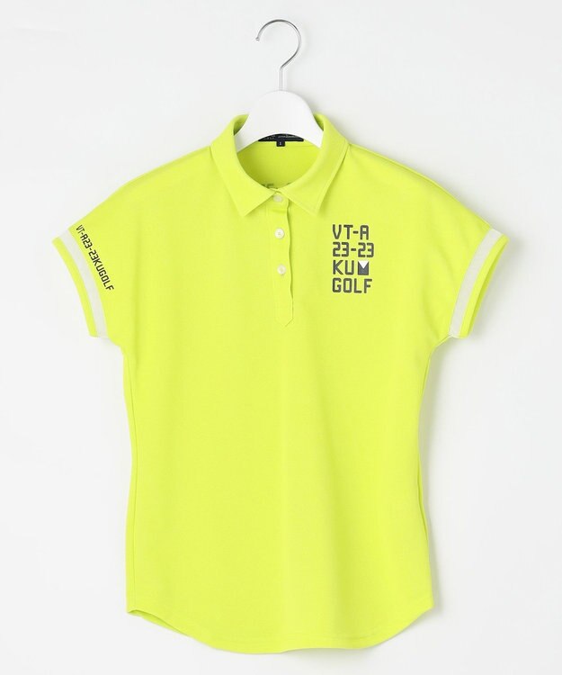 23区GOLF 【WOMEN】エイトロックカノコ カラーポロシャツ 黄緑系