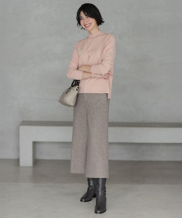 J.PRESS LADIES 【人気のため新色追加】PRINCE ハイネック ニット ピンク系1