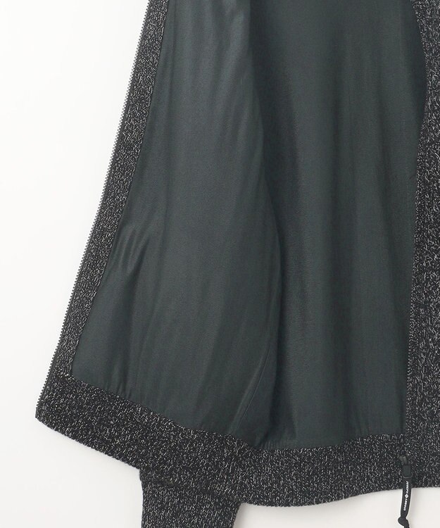 JOSEPH ABBOUD MOUNTAIN 【イタリア糸使用/サスティナブル素材/裏地付き/ライナードッキング対応】 コットンウール ニット アウター ブラック系