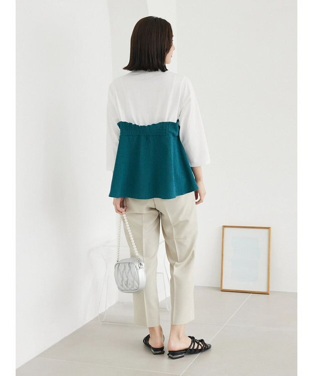 Green Parks 接触冷感　きれいシルエットパンツⅡ（テーパード） Beige