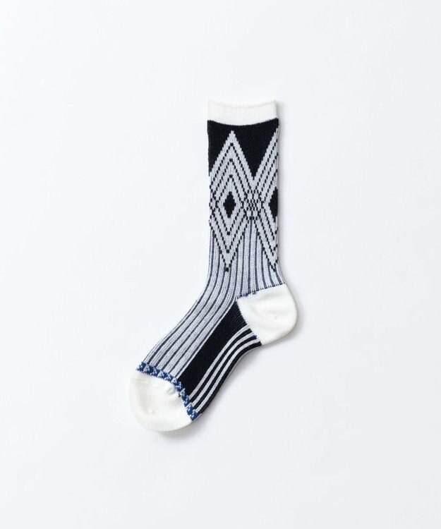 TRICOTE DIAMOND JACQUARD SOCKS／ダイヤ柄ジャガードソックス 99BLACK