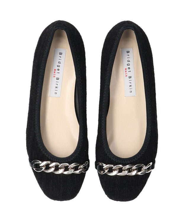 Bridget Birkin 【Bridget Birkin Walk】チェーンモチーフウォーキングパンプス ブラック雑材