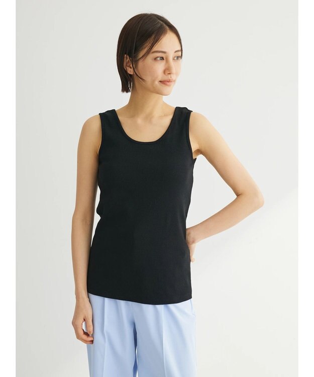Green Parks BESTPRICE 2WAYリブタンクトップ Black