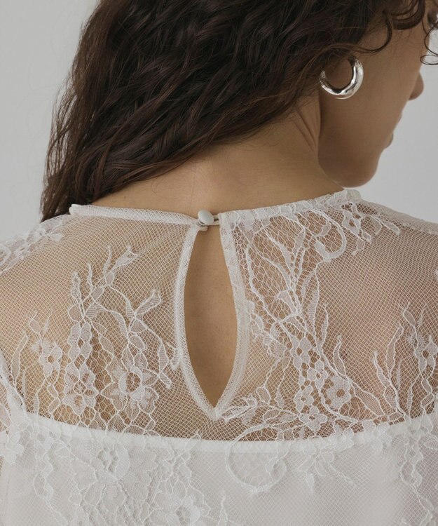 GRACE CONTINENTAL レースボウタイブラウス ホワイト