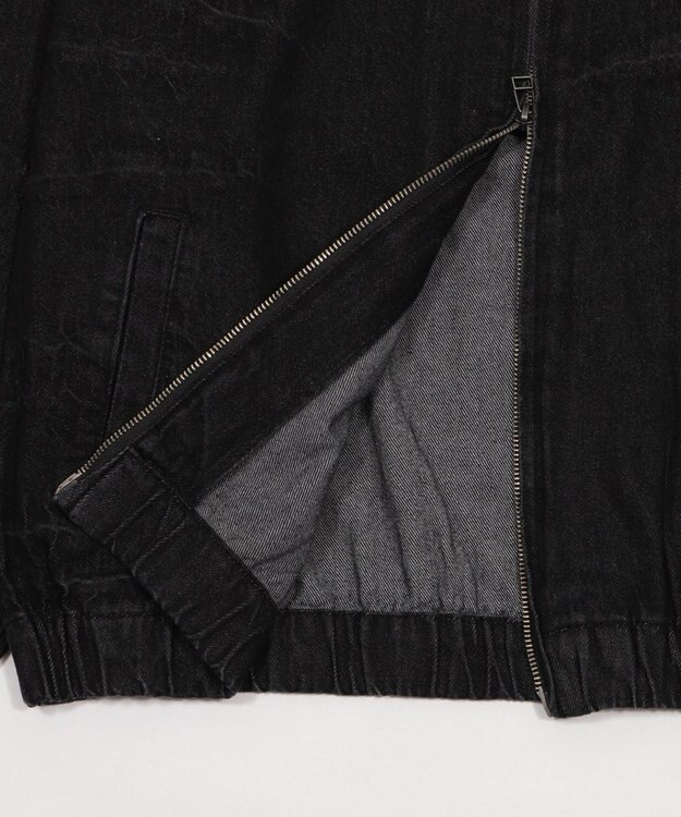 WEGO 【ユニセックス着用ITEM】ファーフードスラッシュデニムブルゾン デニムブラックソノタ