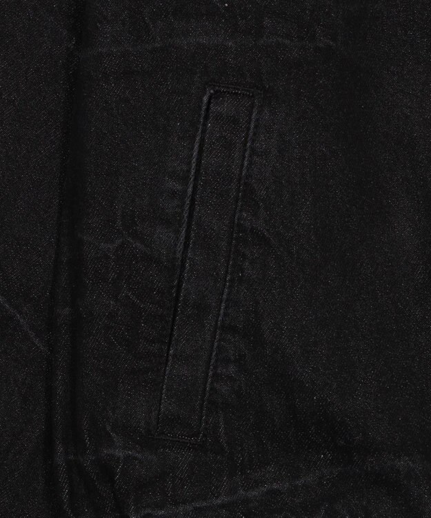 WEGO 【ユニセックス着用ITEM】ファーフードスラッシュデニムブルゾン デニムブラックソノタ